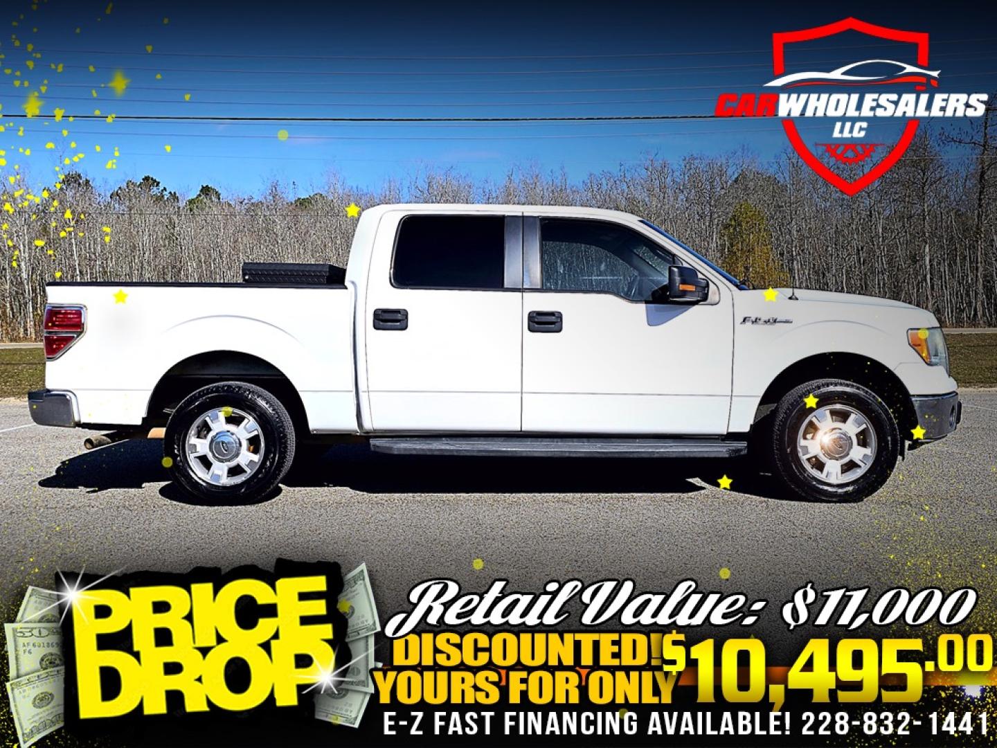 2011 White Ford F-150 LXT SuperCrew 5.5-ft. Bed 2WD (1FTEW1CM3BF) with an 3.7L V6 DOHC 24V engine, 4-Speed Automatic transmission, located at 18001 Kellogg Rd, Saucier, MS, 39574, (228) 832-1441, 39.421459, -76.641457 - Photo#3